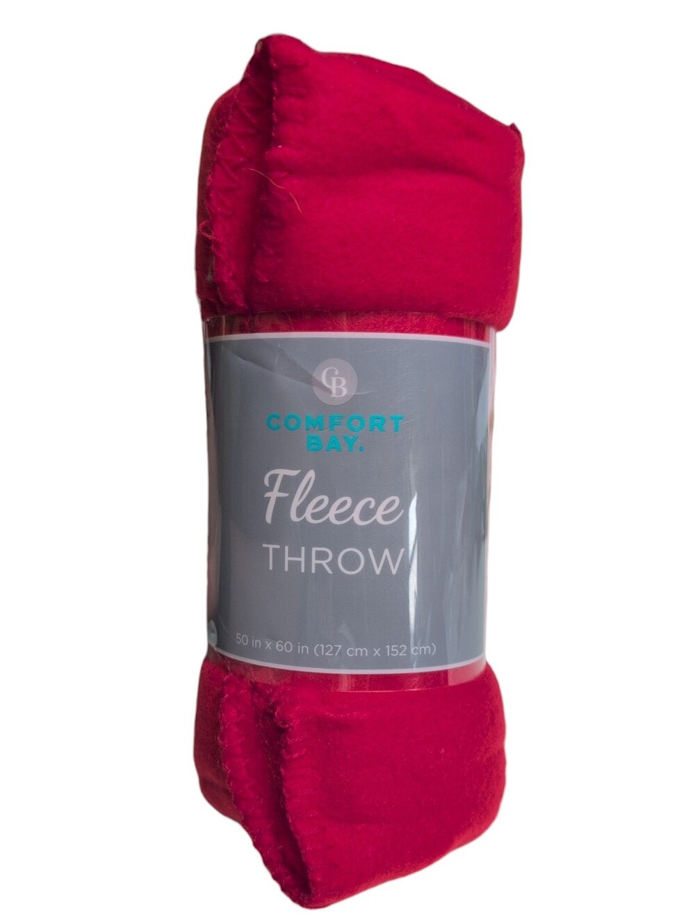 COMFORT BAY NWT Solid Red Fleece Throw Blanket
